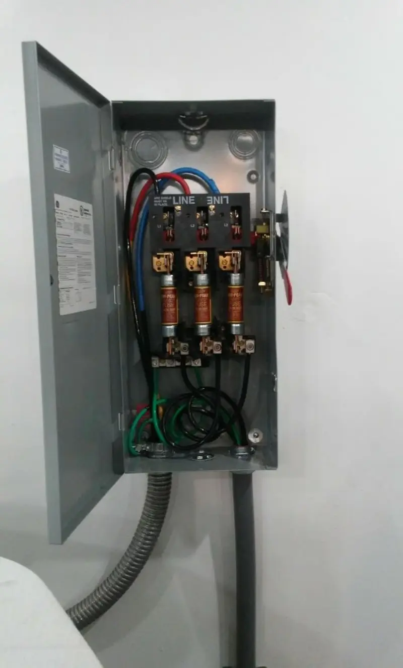 Three-phase disconnect switch installed for Electrical Wiring & Rewiring in Pennsbury
